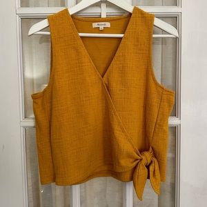 Madewell cropped sleeveless blouse - Wrap-style tank top - Medium
